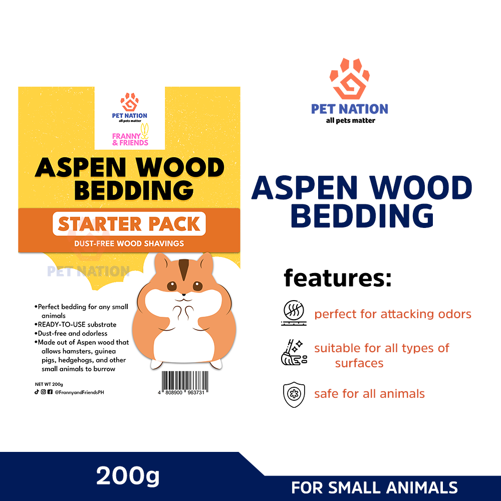 Aspen Wood Bedding 200g — Small Pet & Reptile Substrate