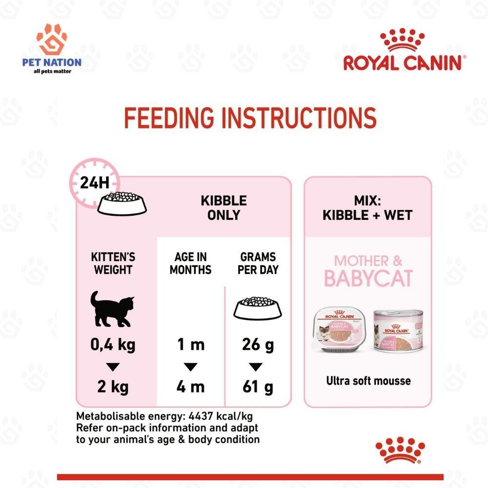 Royal Canin Mother & Babycat Dry Cat Food 400g
