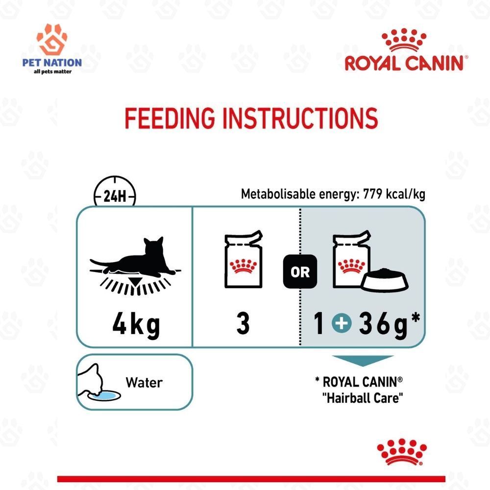 Royal Canin Hairball Care Gravy Adult Wet Cat Food 85g x 12